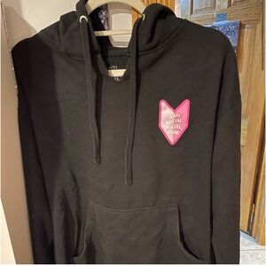 Anti Social Social Club black and pink sweatshirt